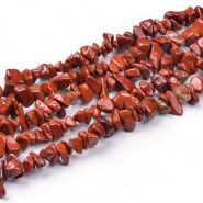 Chips stone kralen ± 5x8mm Red Stone - Coral red